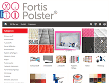 Tablet Screenshot of fortispolster.de